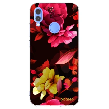 Picasee silikonový průhledný obal pro Honor 10 Lite - Dark Peonny