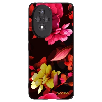 Picasee silikonový černý obal pro Honor 200 Pro 5G - Dark Peonny