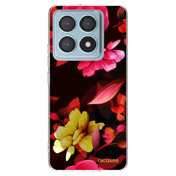 Picasee silikonový průhledný obal pro Xiaomi 14T Pro - Dark Peonny
