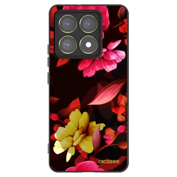 Picasee silikonový černý obal pro Xiaomi 14T - Dark Peonny