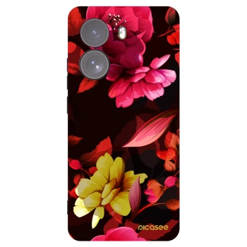 Picasee silikonový černý obal pro Xiaomi Poco X7 - Dark Peonny