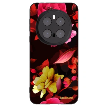 Picasee silikonový černý obal pro Honor Magic7 Pro 5G - Dark Peonny