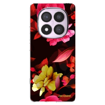 Picasee silikonový průhledný obal pro Xiaomi Redmi Note 14 Pro 4G - Dark Peonny