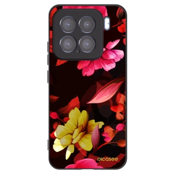 Picasee silikonový černý obal pro Xiaomi 15 - Dark Peonny