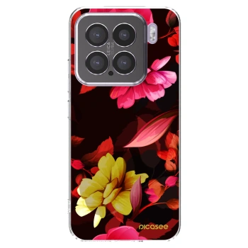 Picasee silikonový průhledný obal pro Xiaomi 15 - Dark Peonny