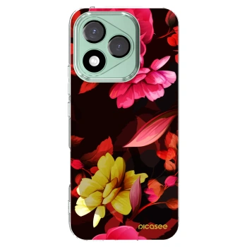 Picasee silikonový průhledný obal pro Honor 400 Lite 5G - Dark Peonny