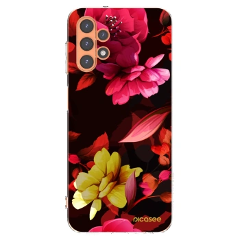 Picasee silikonový průhledný obal pro Samsung Galaxy A13 5G - Dark Peonny