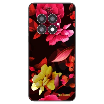 Picasee silikonový černý obal pro OnePlus 13 5G - Dark Peonny