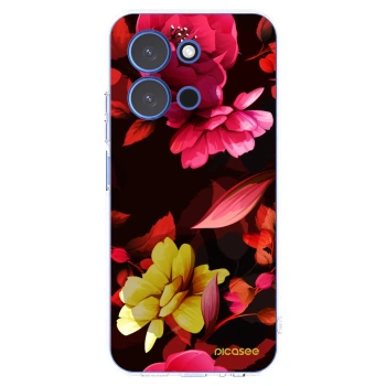 Picasee silikonový průhledný obal pro Xiaomi Redmi 15C 4G - Dark Peonny