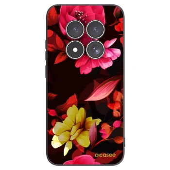 Picasee silikonový černý obal pro Xiaomi Redmi Note 15 Pro 4G - Dark Peonny