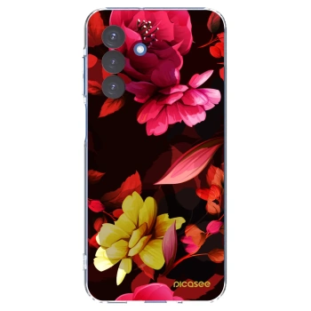 Picasee silikonový průhledný obal pro Samsung Galaxy A17 5G - Dark Peonny
