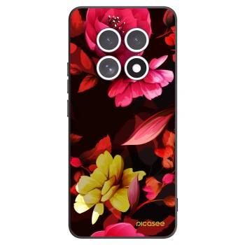 Picasee silikonový černý obal pro Xiaomi Redmi Note 15 - Dark Peonny