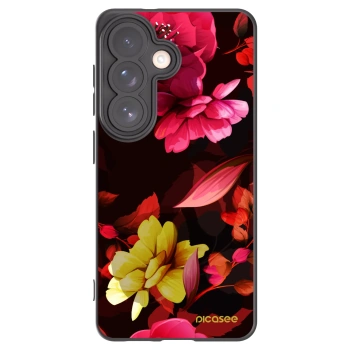 Picasee silikonový černý obal pro Samsung Galaxy S26 - Dark Peonny