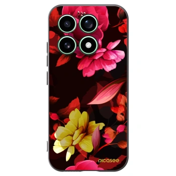 Picasee silikonový černý obal pro Xiaomi 17 - Dark Peonny