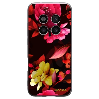 Picasee silikonový černý obal pro Honor Magic8 Pro 5G - Dark Peonny
