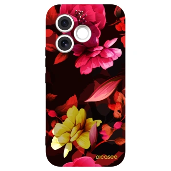 Picasee silikonový černý obal pro Honor 600 Lite - Dark Peonny
