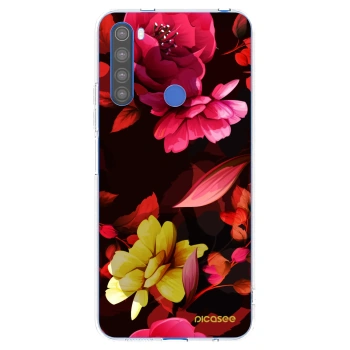 Picasee silikonový průhledný obal pro Xiaomi Redmi Note 8T - Dark Peonny