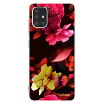 Picasee silikonový průhledný obal pro Samsung Galaxy A51 A515F - Dark Peonny