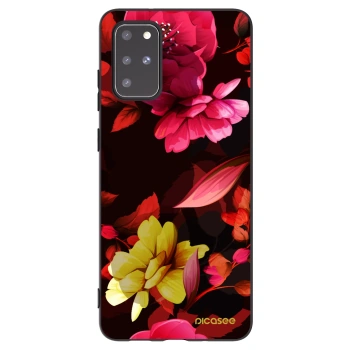 Picasee silikonový černý obal pro Samsung Galaxy S20+ G985F - Dark Peonny