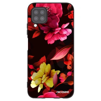 Picasee silikonový černý obal pro Huawei P40 Lite - Dark Peonny