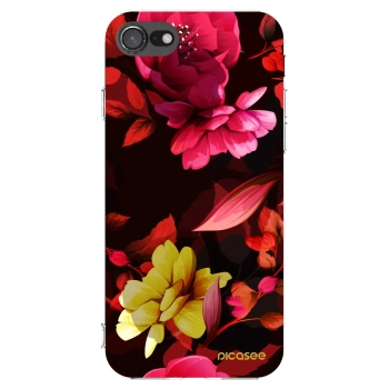 Picasee silikonový průhledný obal pro Apple iPhone SE 2020 - Dark Peonny