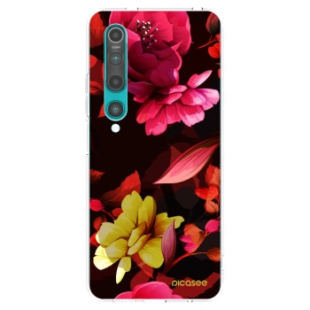 Picasee silikonový průhledný obal pro Xiaomi Mi 10 - Dark Peonny