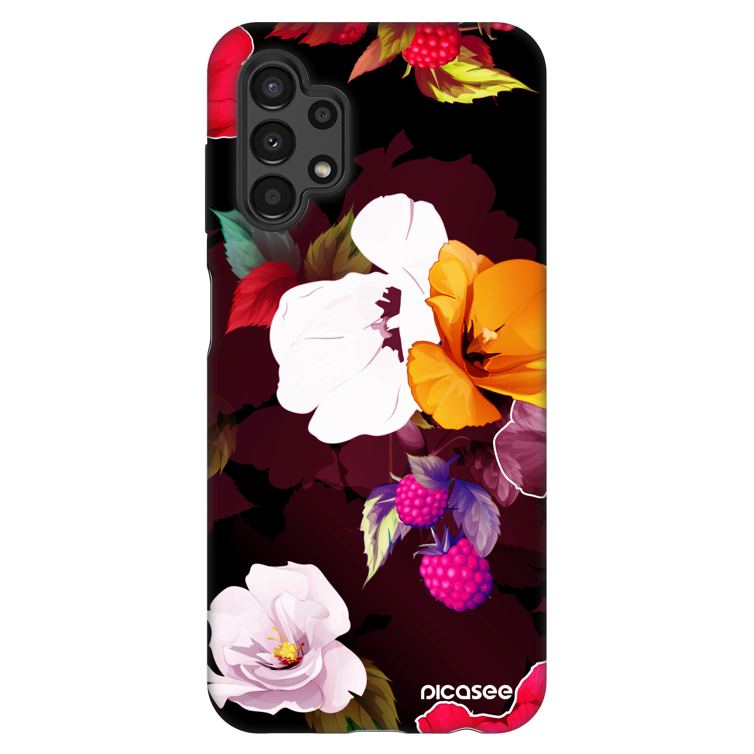 Picasee Fashion Case pro Samsung Galaxy A13 4G A135 - Flowers and Berries