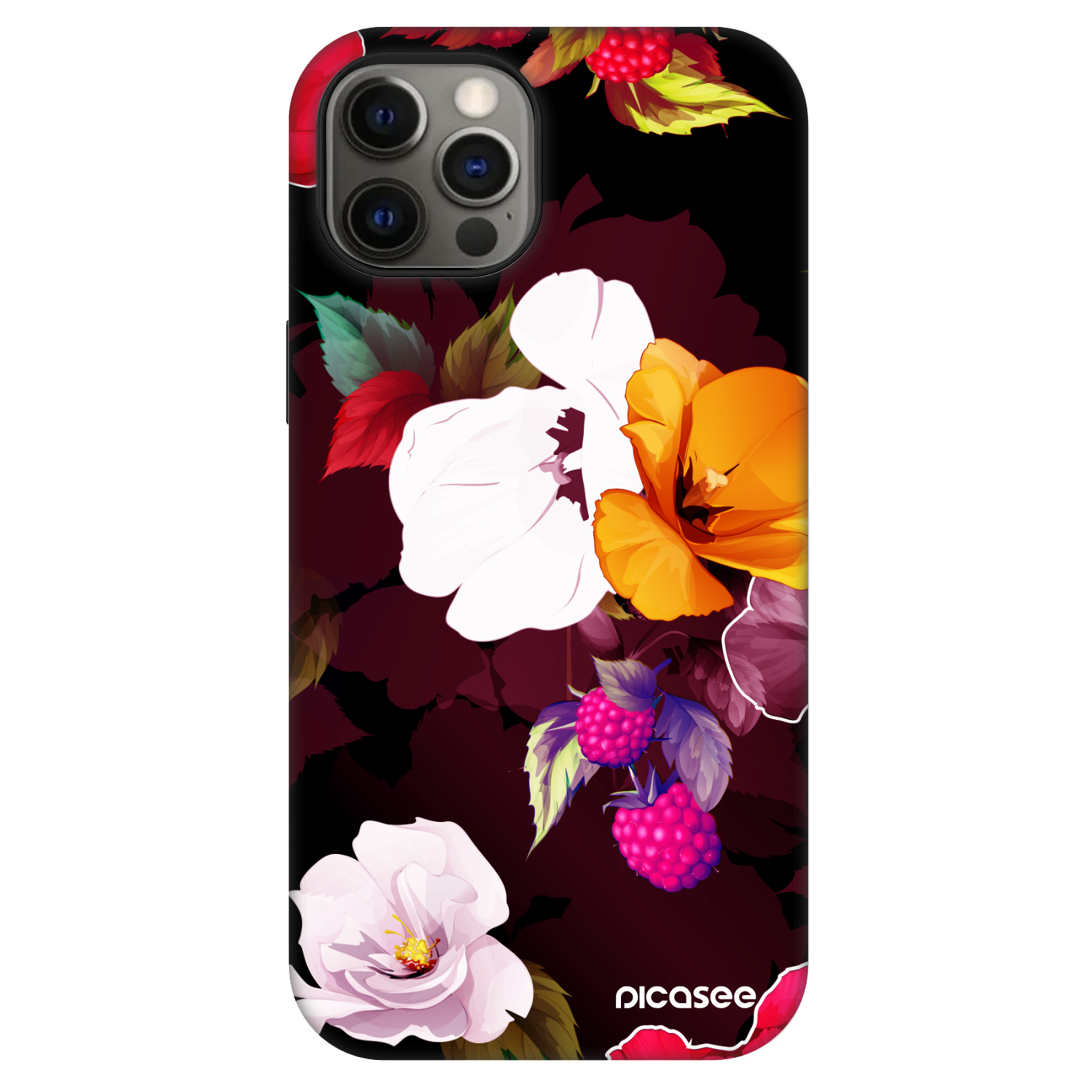 Picasee Fashion Case MagSafe Apple iPhone 12 Pro - Flowers and Berries