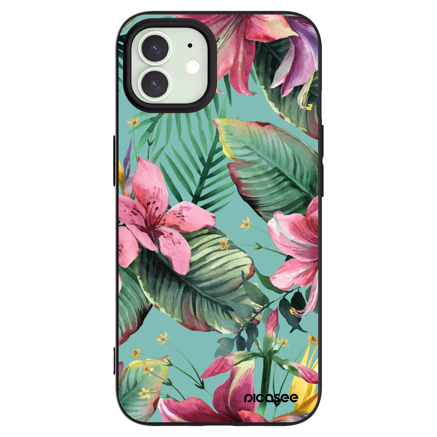 Picasee silikonový černý obal pro Apple iPhone 12 - Hawaii