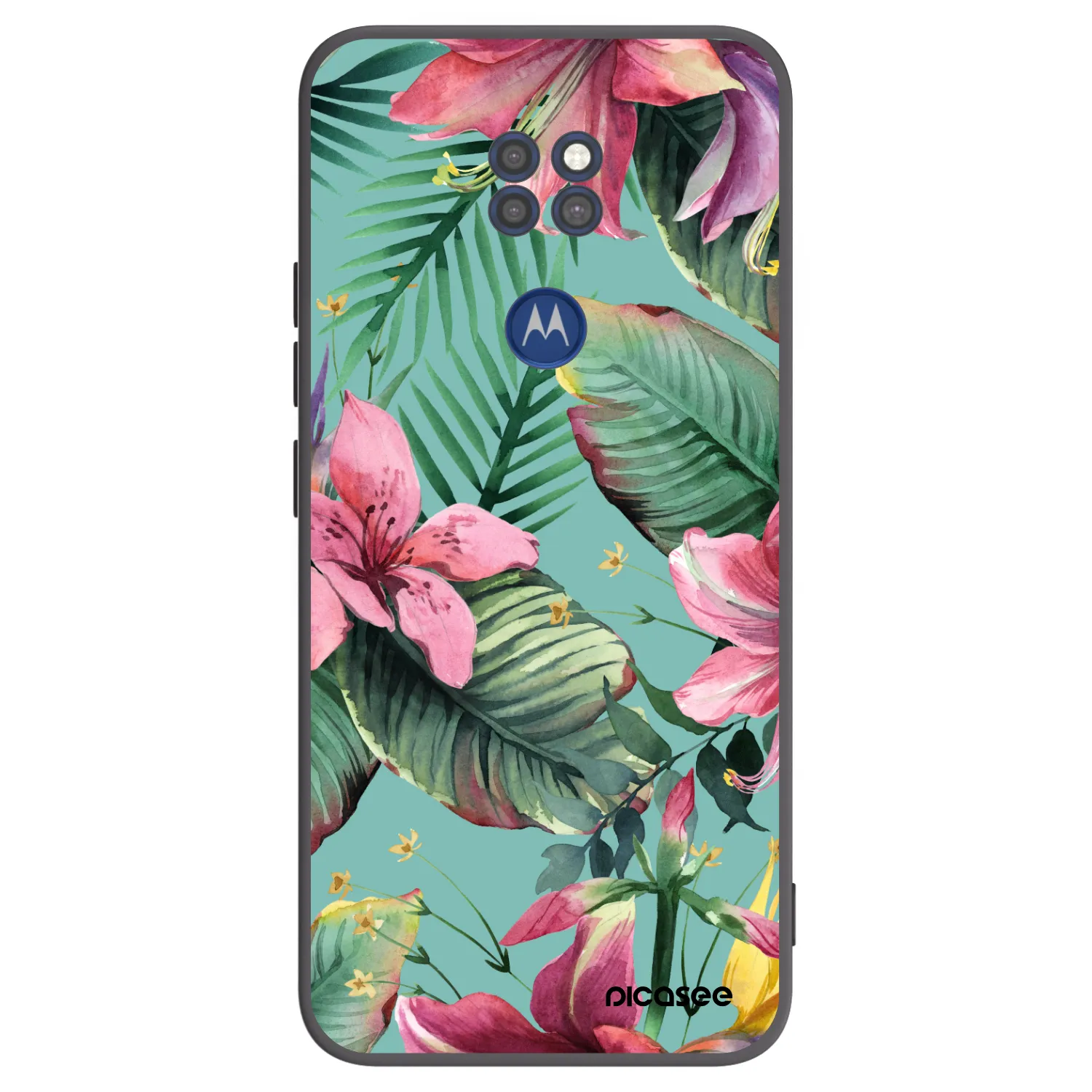 Picasee silikonový černý obal pro Motorola Moto G9 Play - Hawaii