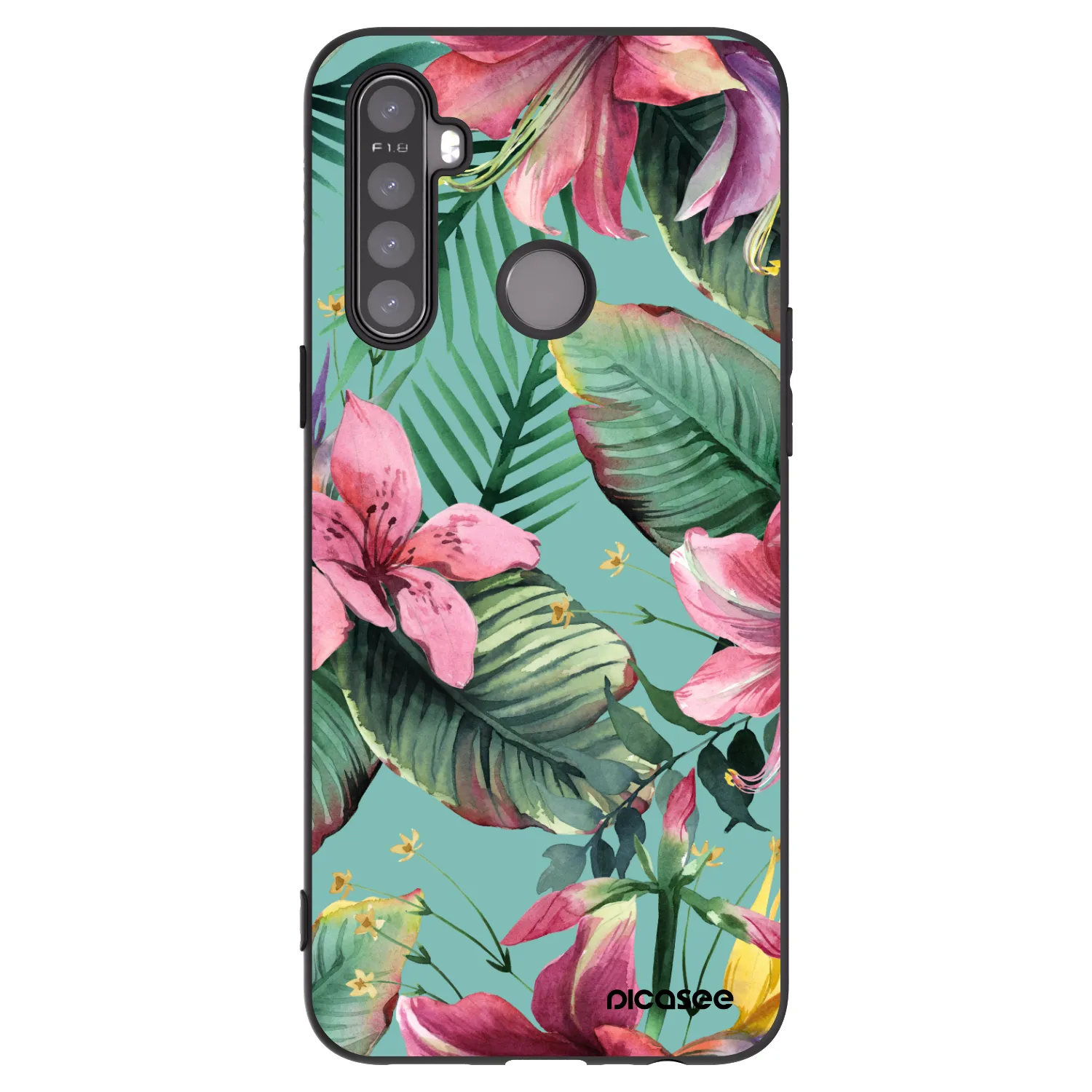 Picasee silikonový černý obal pro Realme 5 - Hawaii