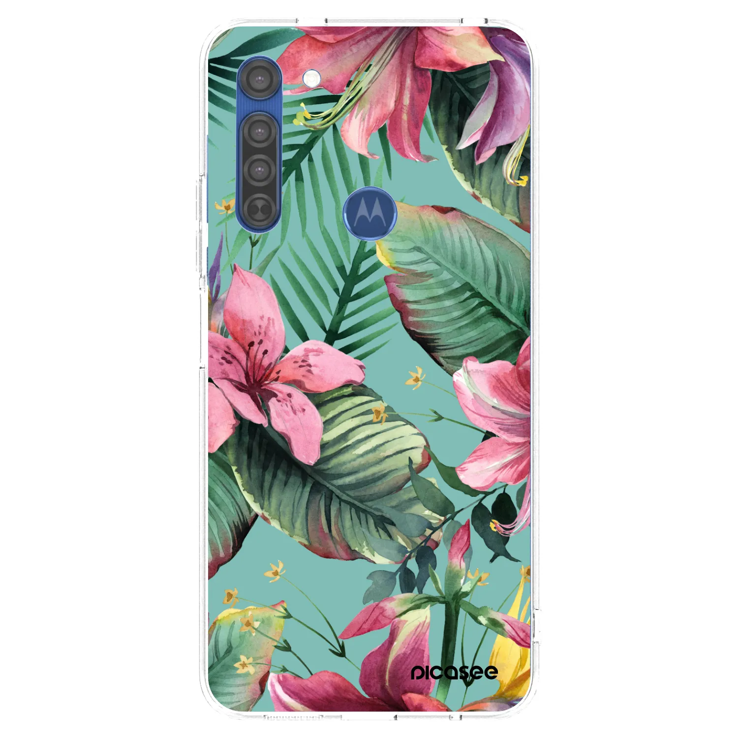 Picasee silikonový průhledný obal pro Motorola Moto G8 - Hawaii