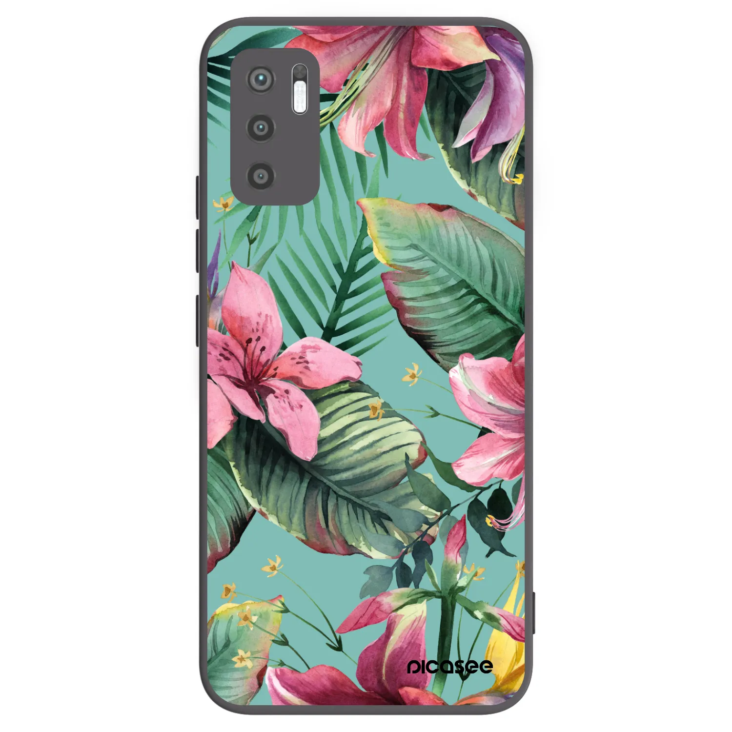 Picasee silikonový černý obal pro Xiaomi Redmi Note 10 5G - Hawaii