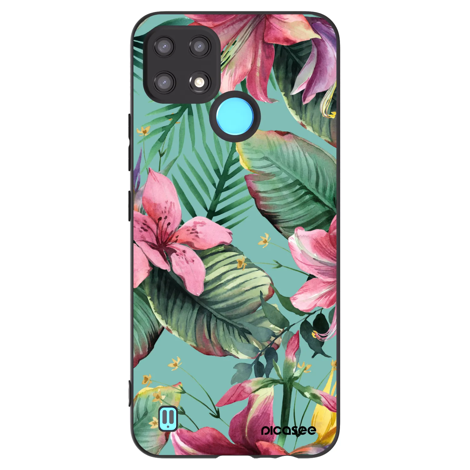 Picasee silikonový černý obal pro Realme C21 - Hawaii