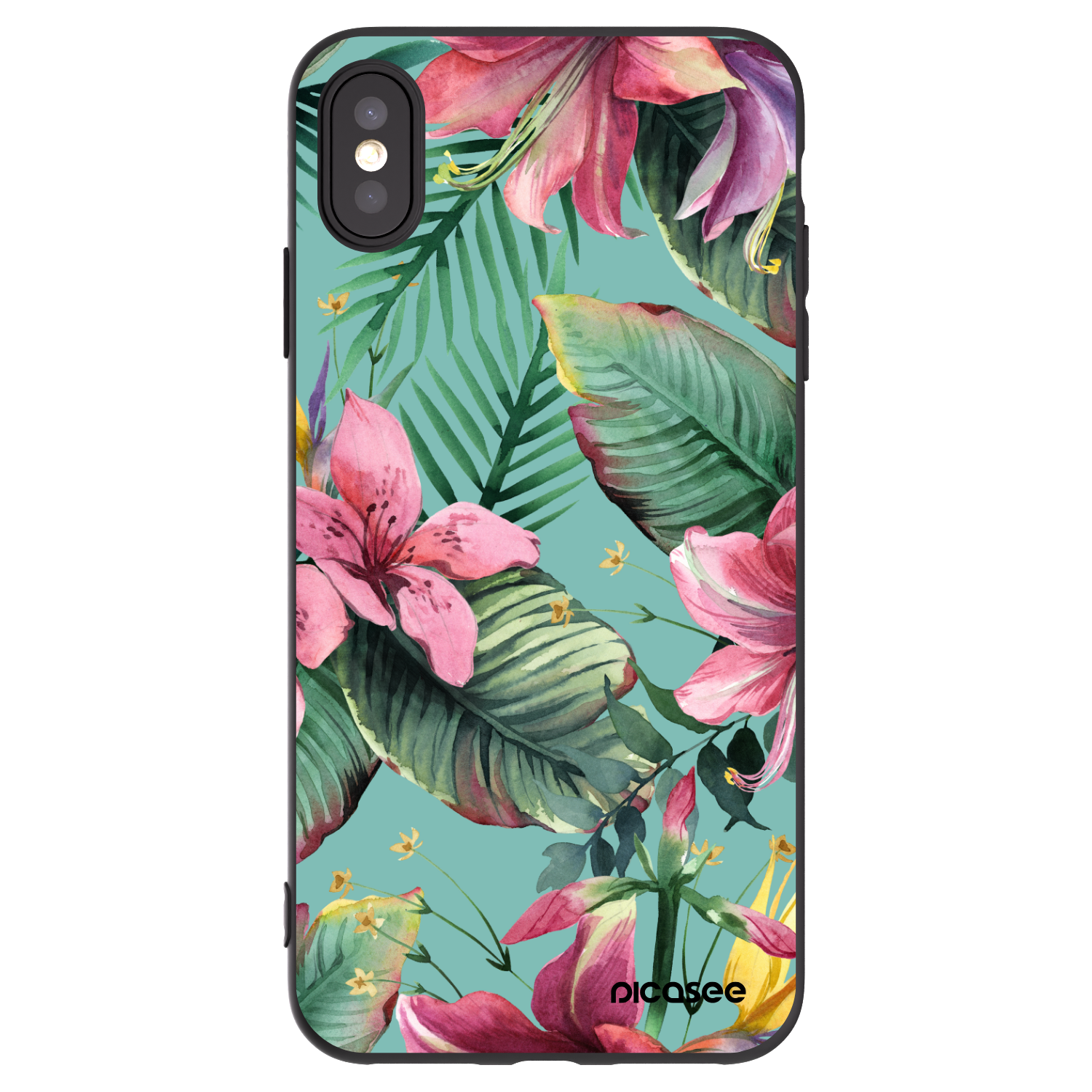 Picasee silikonový černý obal pro Apple iPhone XS Max - Hawaii