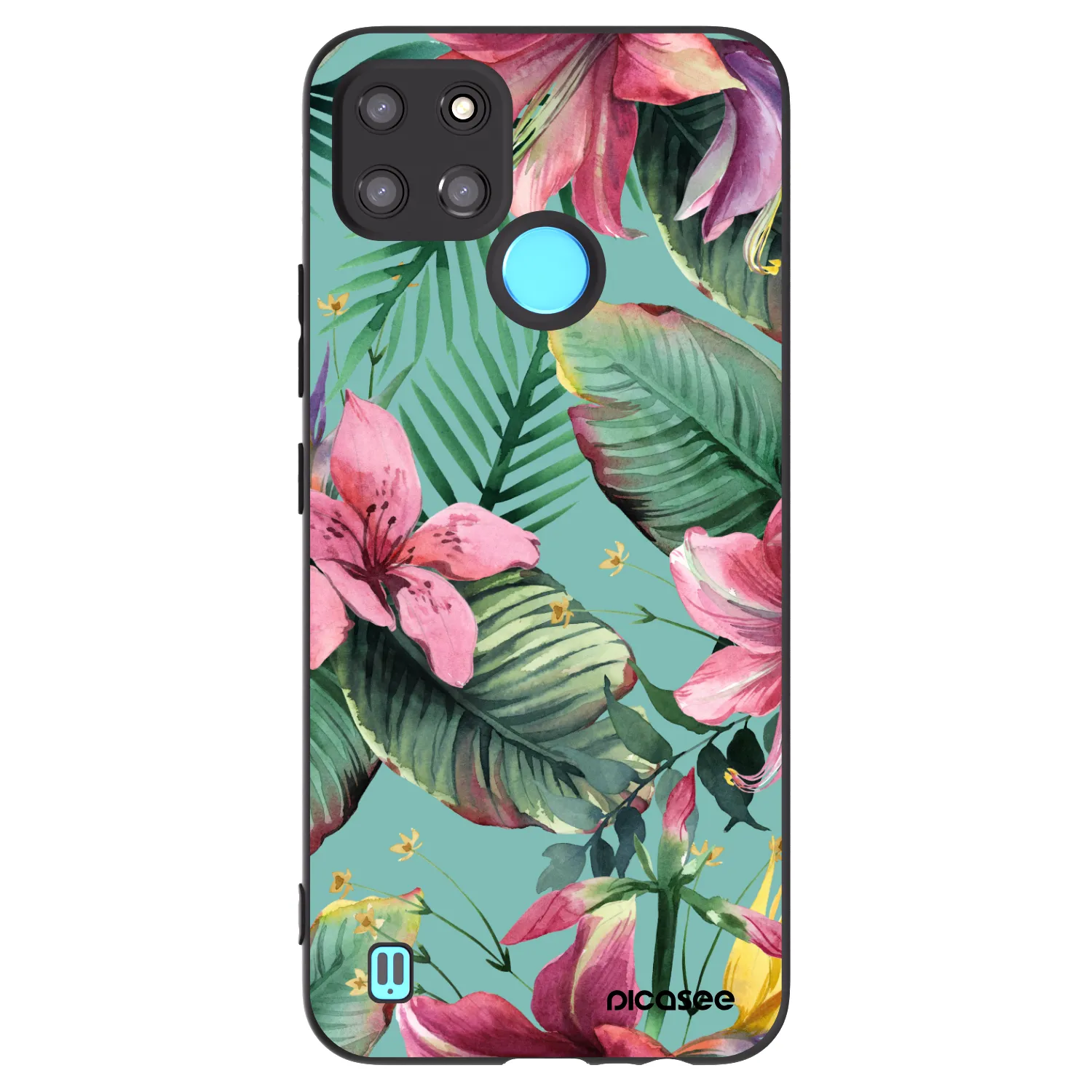 Picasee silikonový černý obal pro Realme C21Y - Hawaii