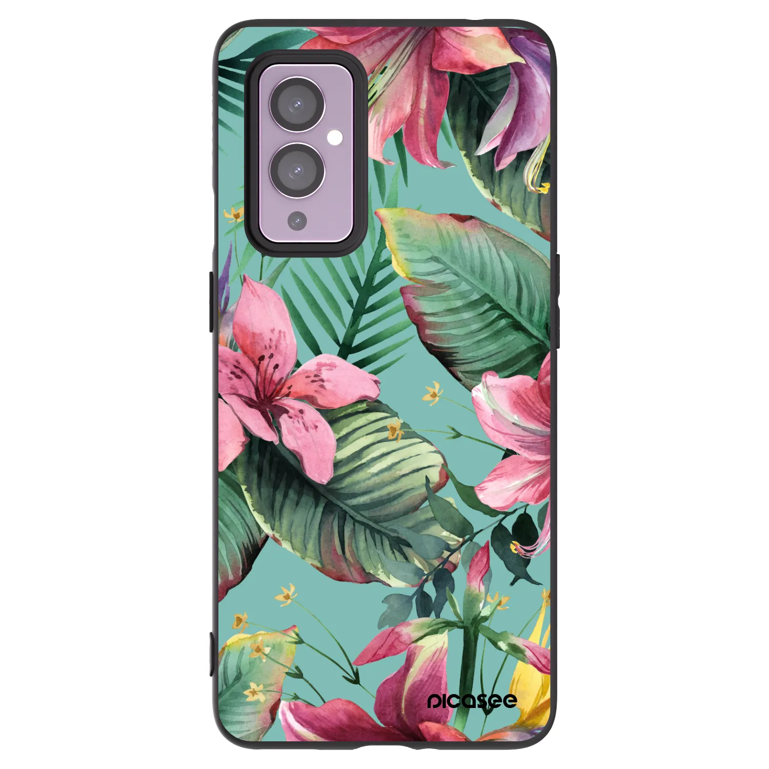 Picasee silikonový černý obal pro OnePlus 9 - Hawaii