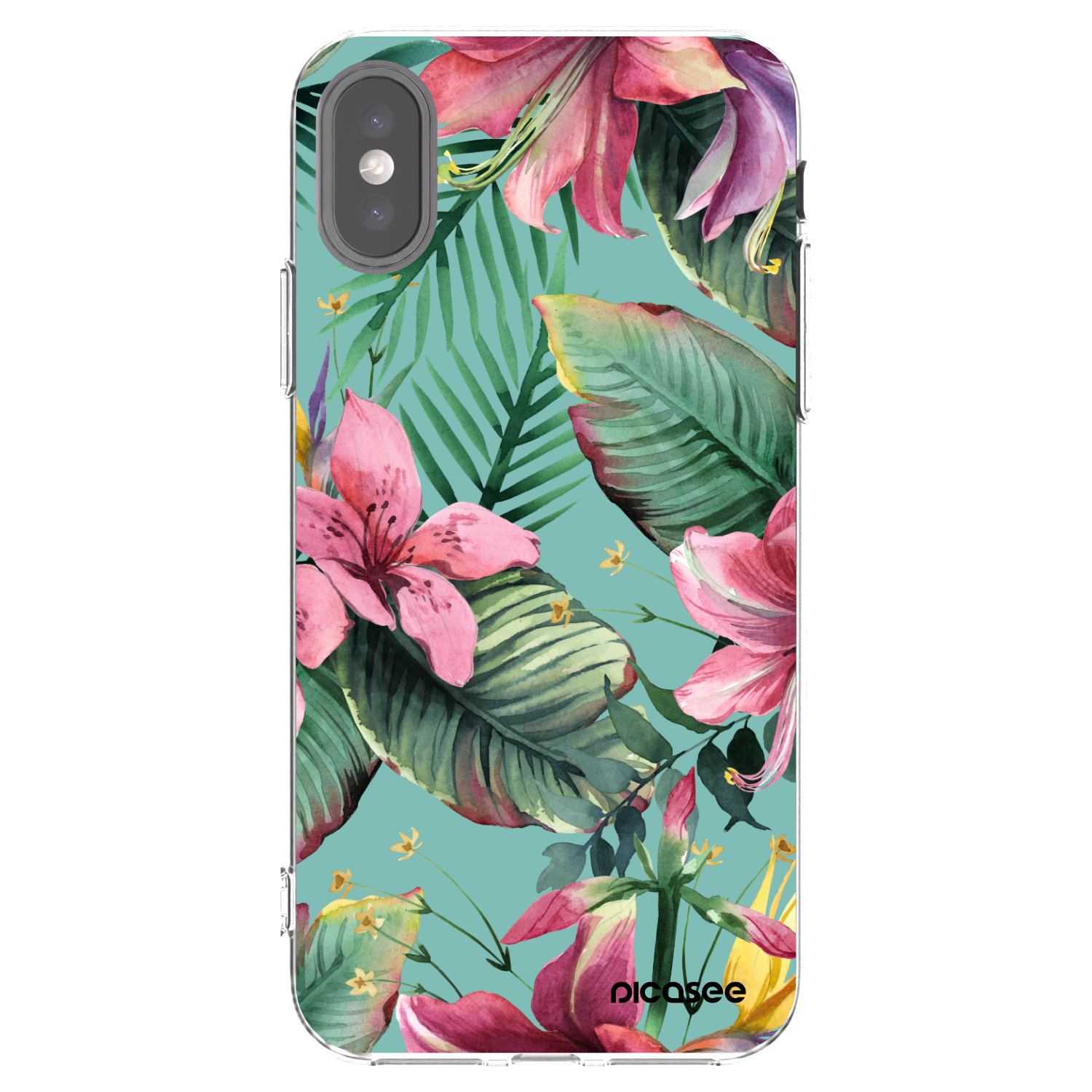 Picasee silikonový průhledný obal pro Apple iPhone X/XS - Hawaii