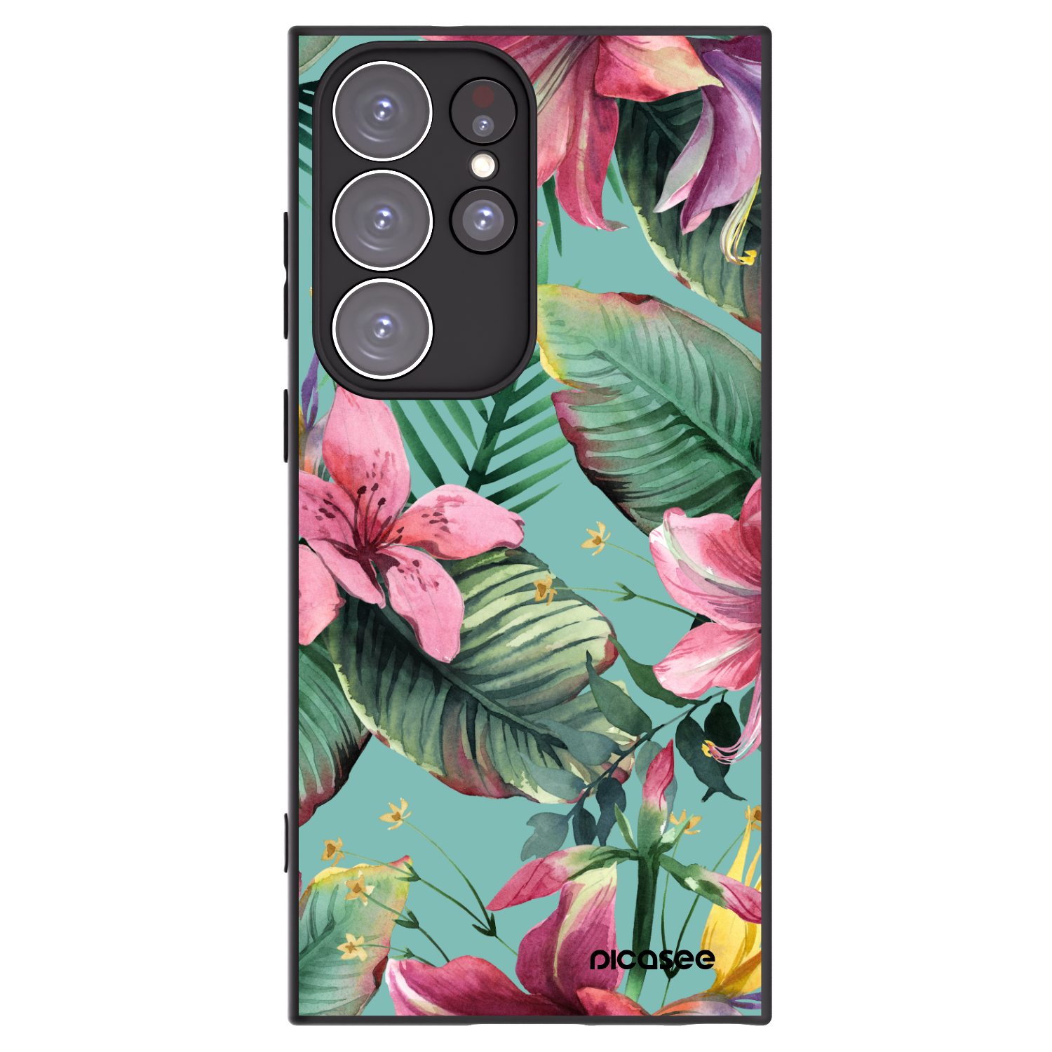 Picasee silikonový černý obal pro Samsung Galaxy S23 Ultra 5G - Hawaii