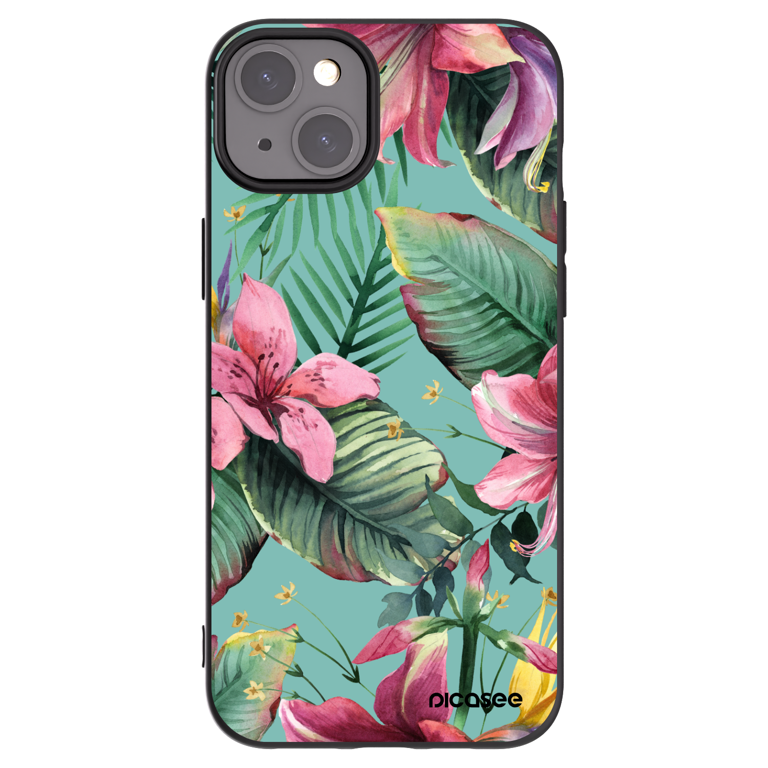 Picasee silikonový černý obal pro Apple iPhone 15 Plus - Hawaii