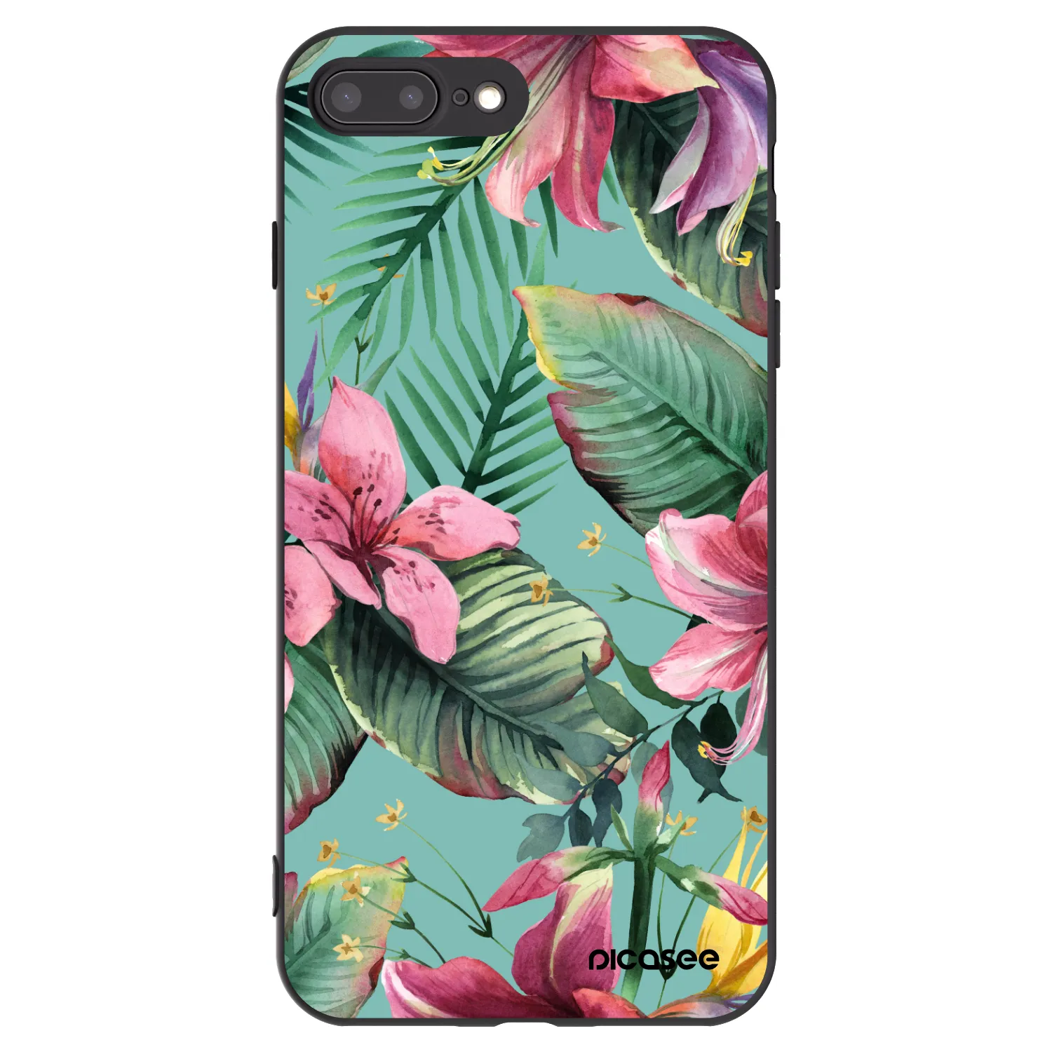 Picasee silikonový černý obal pro Apple iPhone 8 Plus - Hawaii