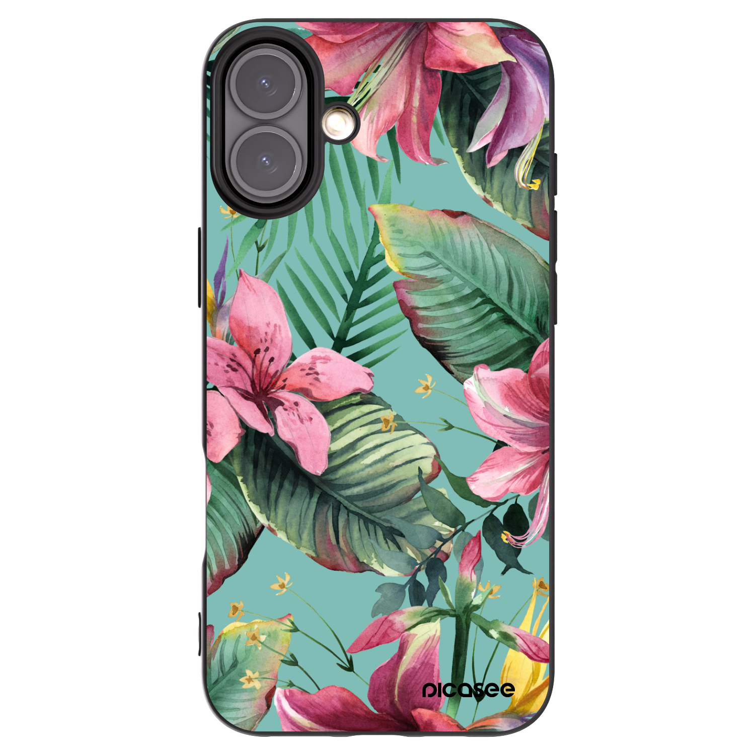 Picasee silikonový černý obal pro Apple iPhone 16 Plus - Hawaii