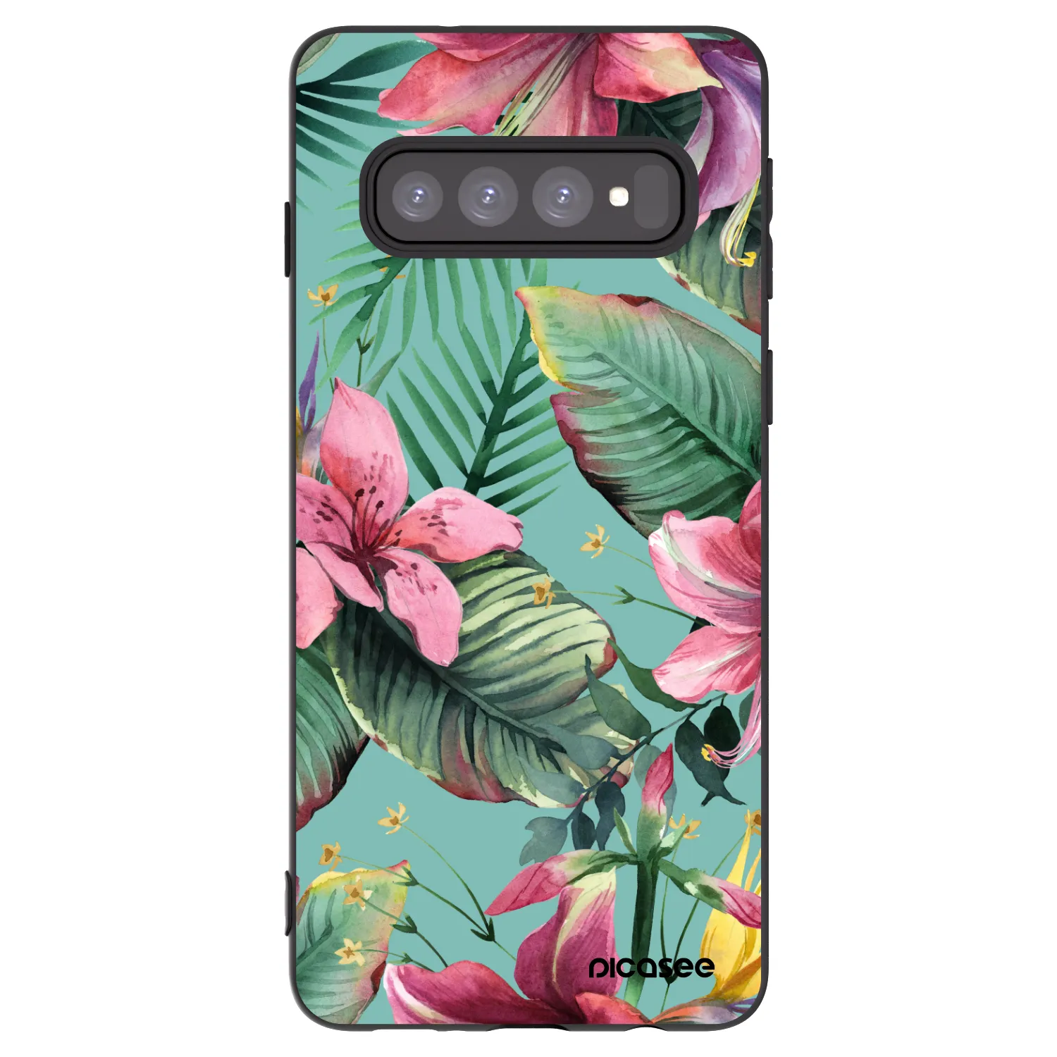 Picasee silikonový černý obal pro Samsung Galaxy S10 G973 - Hawaii