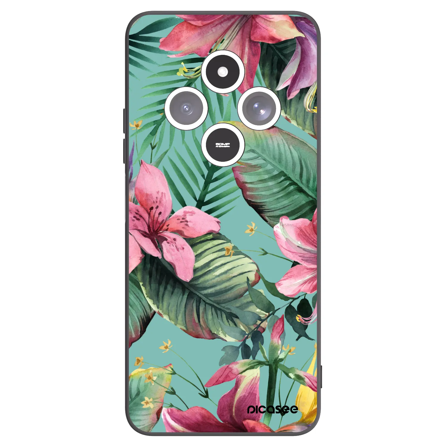 Picasee silikonový černý obal pro Xiaomi Redmi 14C - Hawaii
