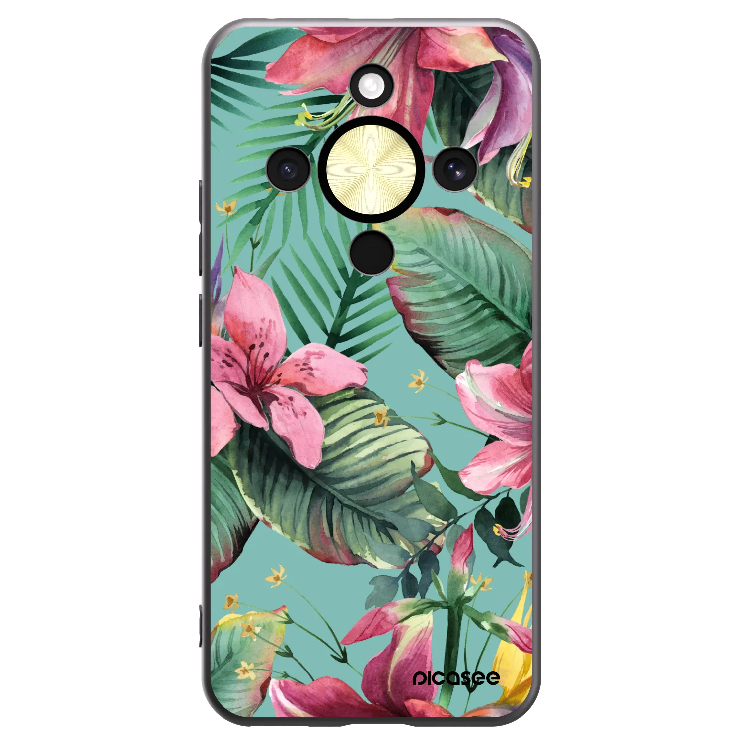 Picasee silikonový černý obal pro Honor Magic8 Lite 5G - Hawaii