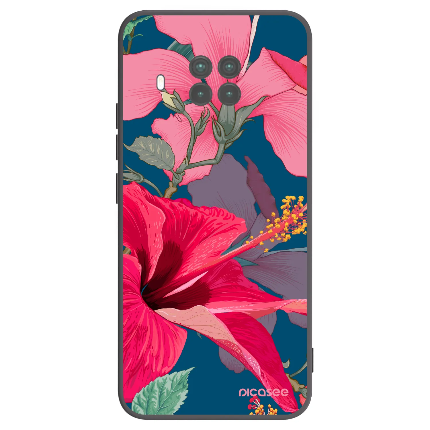 Picasee silikonový černý obal pro Xiaomi Mi 10T Lite - Hibiscus
