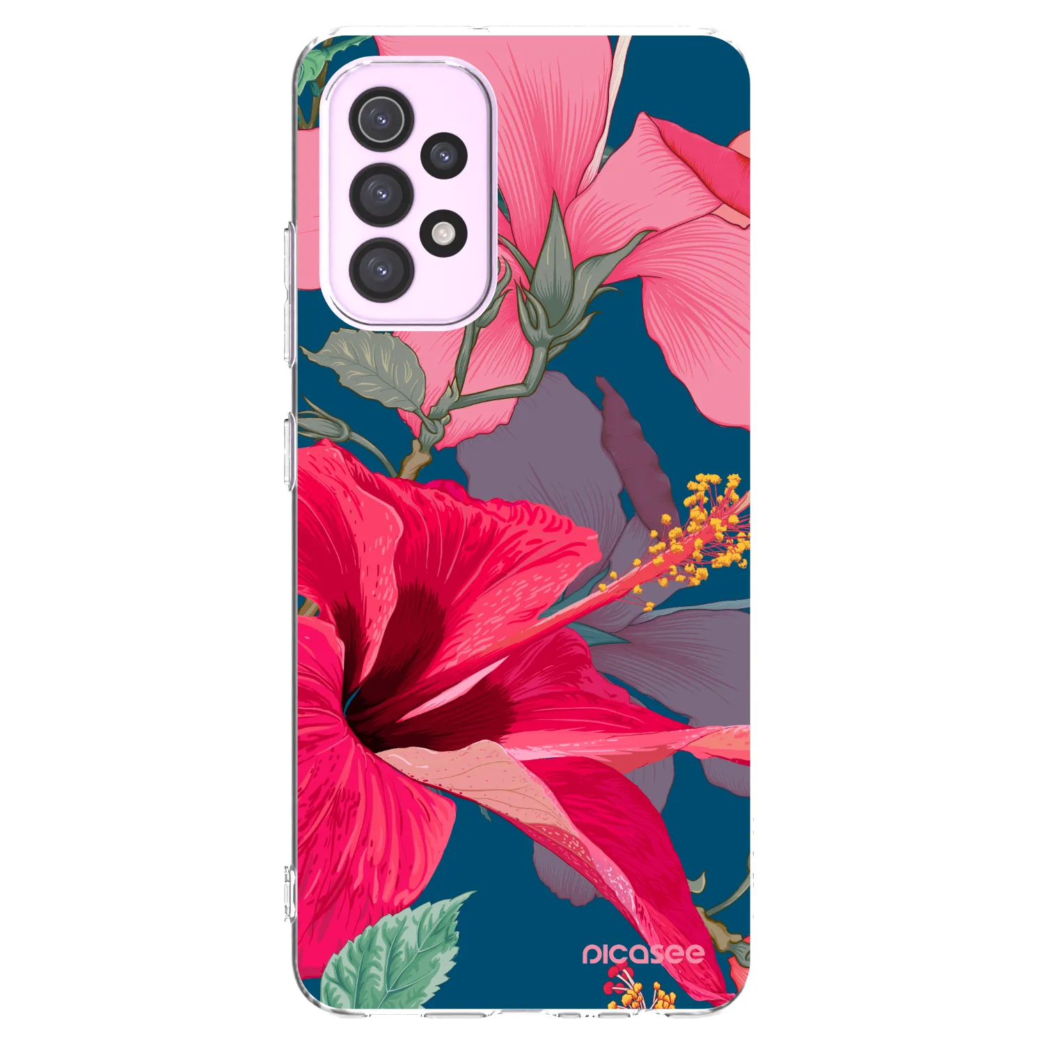 Picasee silikonový průhledný obal pro Samsung Galaxy A32 5G A326B - Hibiscus