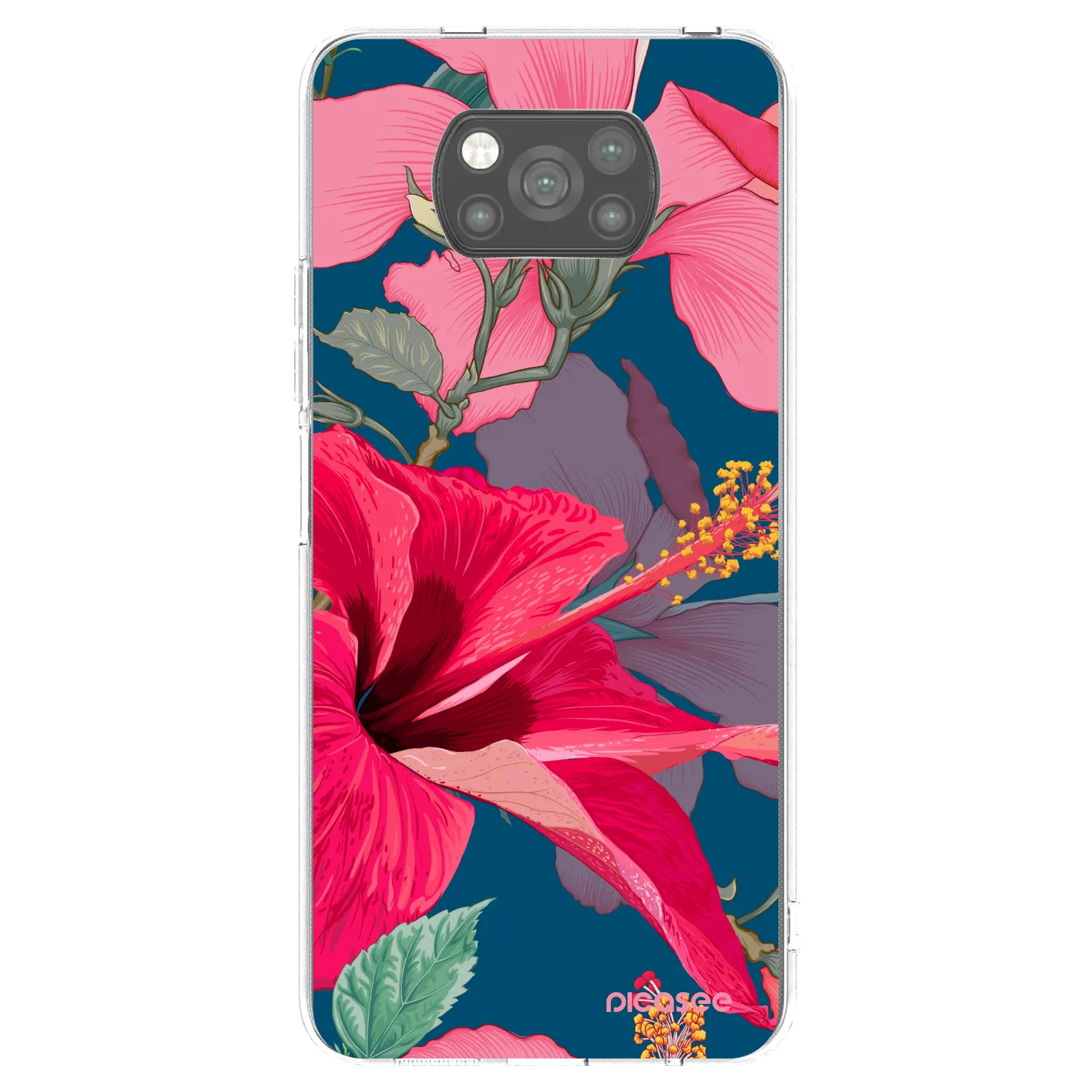 Picasee silikonový černý obal pro Xiaomi Poco X3 Pro - Hibiscus