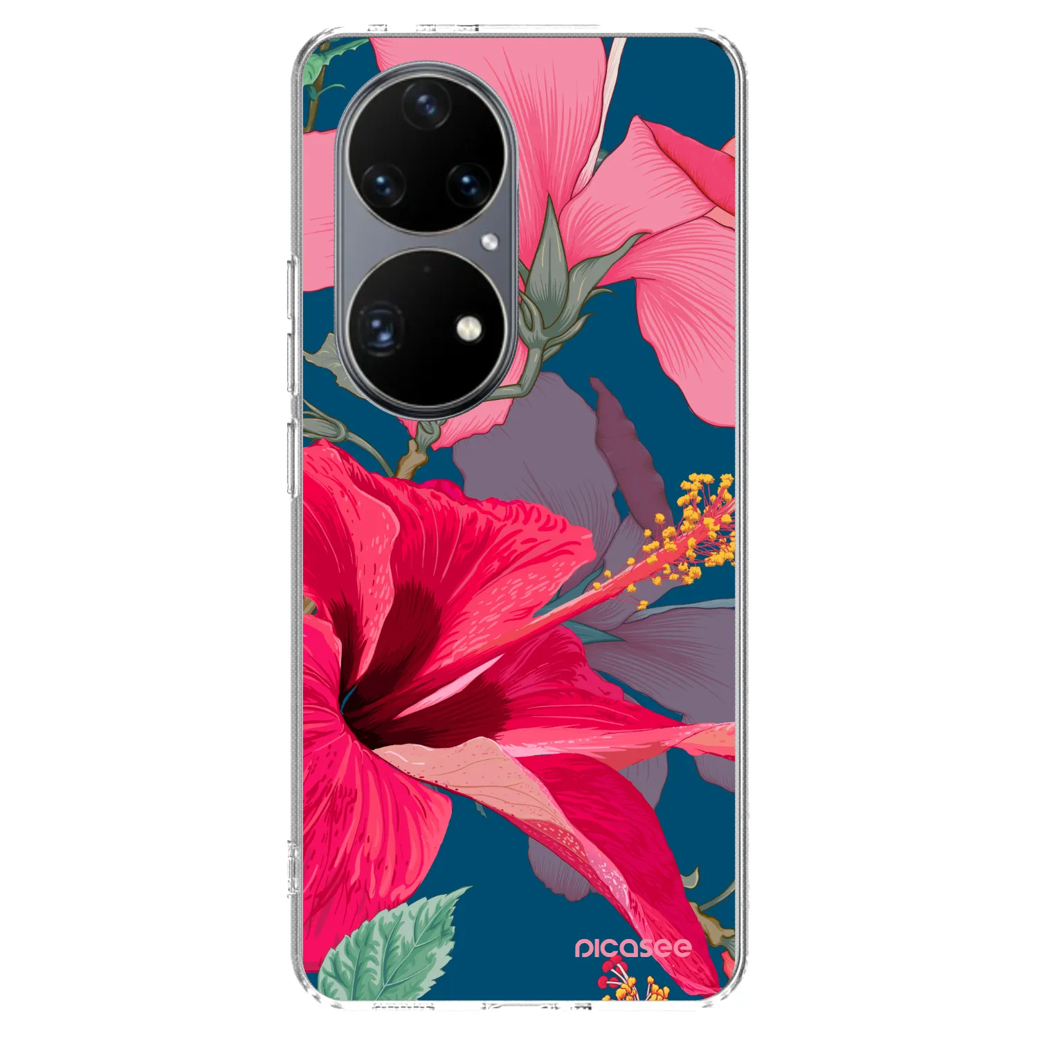 Picasee silikonový průhledný obal pro Huawei P50 - Hibiscus