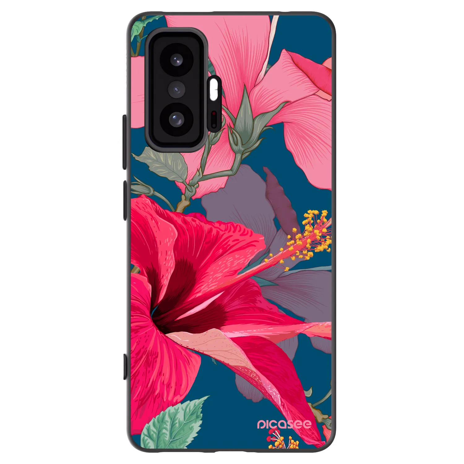 Picasee silikonový černý obal pro Xiaomi 11T - Hibiscus